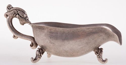Chinese Silver Creamer or Gravy Boat