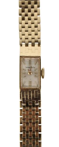 Tiffany 14K Yellow Gold Ladies Bracelet Watch