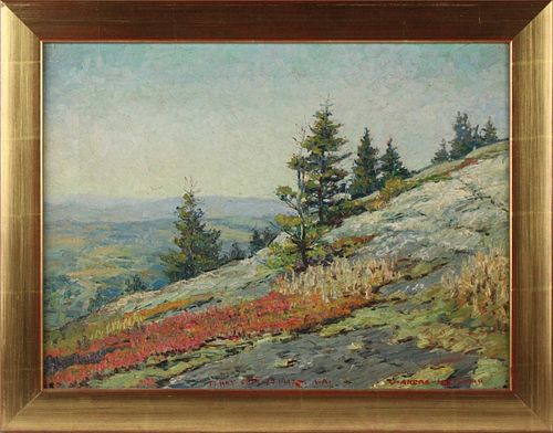 Vivian Akers, Maine Landscape. Oil on Canvas