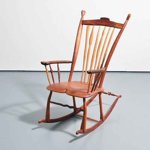 Tommy Simpson BUTTER HEARTS Craftsman Rocking Chair
