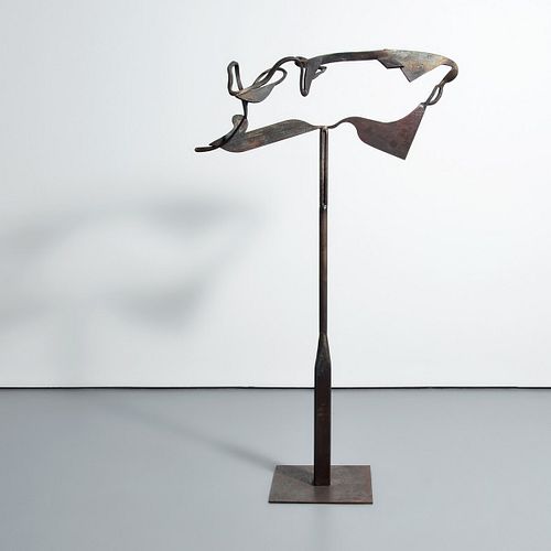 Abstract Metal Sculpture, Karl Stirner Attributed, 78"H