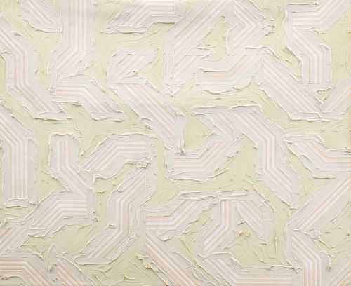 Large Hiroshi Murata Abstract Painting, 60"W