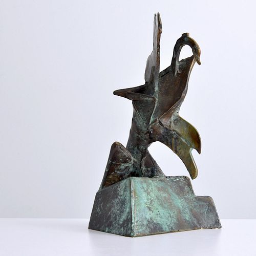 Richard Hunt Abstract Bronze Sculpture