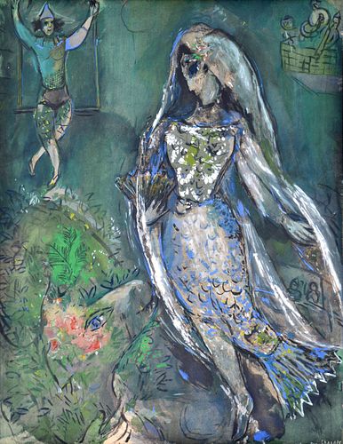 Marc Chagall LA SIRENE Lithograph / Pochoir