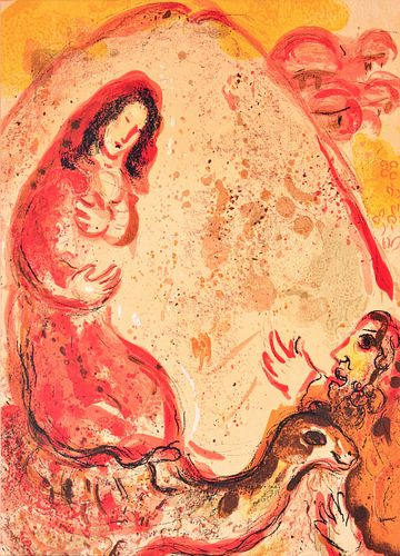 Marc Chagall RACHEL HIDES HER FATHER'S... Lithograph
