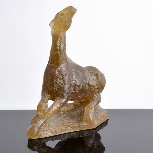 Maurice Legendre for Daum Pate-de-Verre Horse Sculpture 
