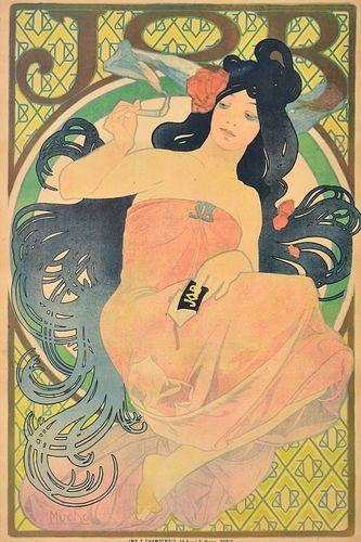 Alphonse Mucha JOB Poster, 60"H