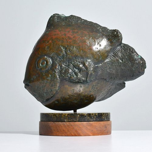 Anita Huffington Bronze Fish Sculpture