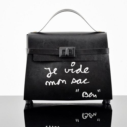 Ben Vautier JE VIDE MON SAC Screenprinted Handbag