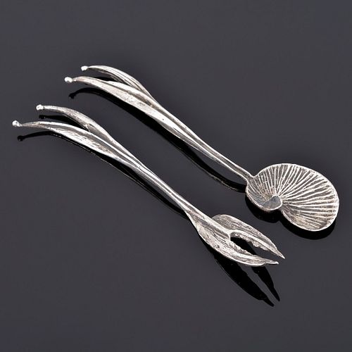 Claude Lalanne Sterling Silver Fork & Spoon