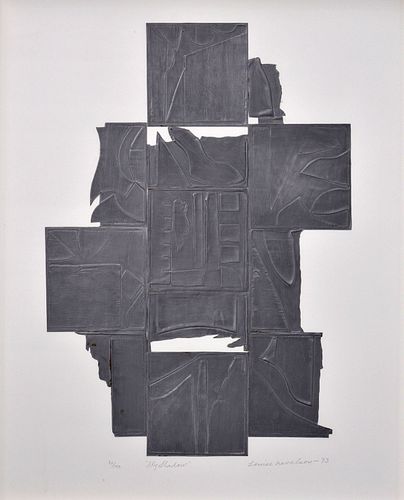 Louise Nevelson SKY SHADOW Intaglio Collage Print