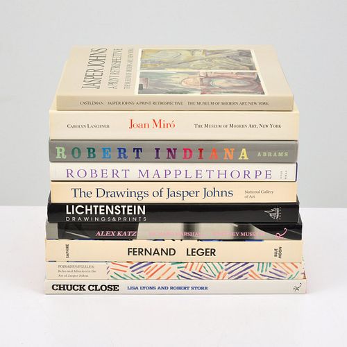 10 Art Reference Books; Lichtenstein, Close, Leger...