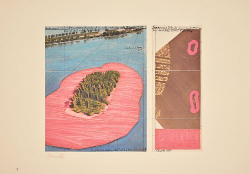 Christo & Jeanne-Claude SURROUNDED ISLANDS Lithograph
