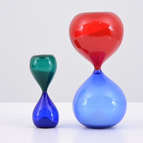  2 Venini CLESSIDRE Hourglass Sculptures