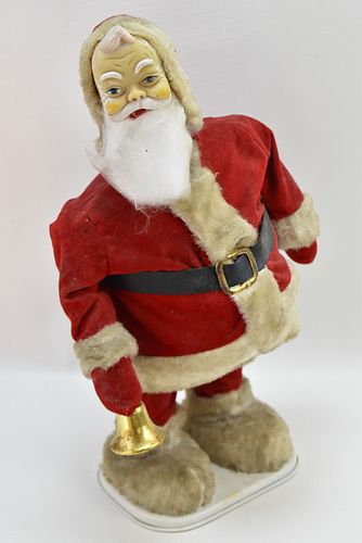 VINTAGE BATTERY-OPERATED SANTA CLAUS BELL RINGER 