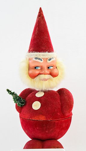 VINTAGE CHRISTMAS SANTA CLAUS CANDY CONTAINER