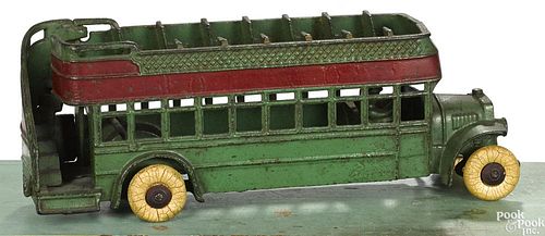 Kenton cast iron double decker city bus, 11 1/2'' l.