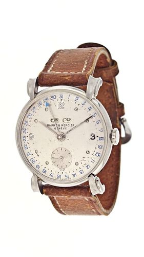 A Baume & Mercier ref. 1909 triple calendar wrist watch