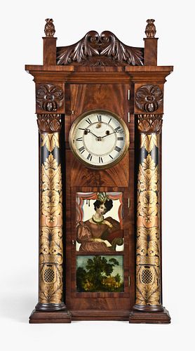 Asa Munger, Auburn NY Stove Pipe shelf clock