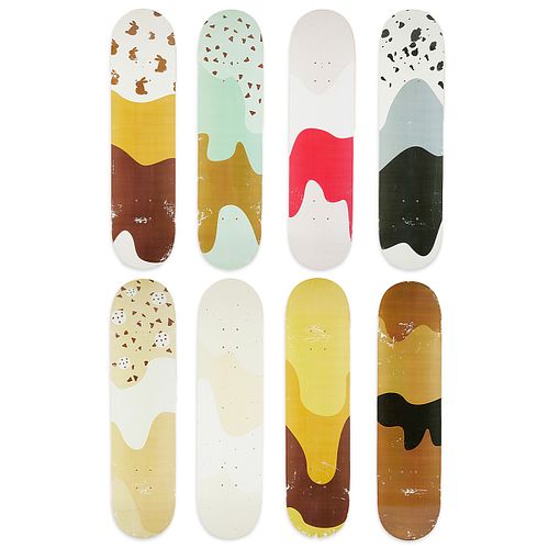 8 Painted Skateboard Decks from Melon Treats