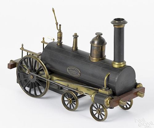 Radiguet & Fils 2-2-2 steam locomotive, very finely made with brass construction, proper fittings