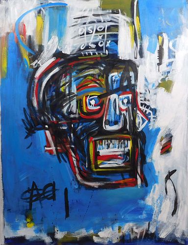 After Jean-Michel Basquiat: Cabeza