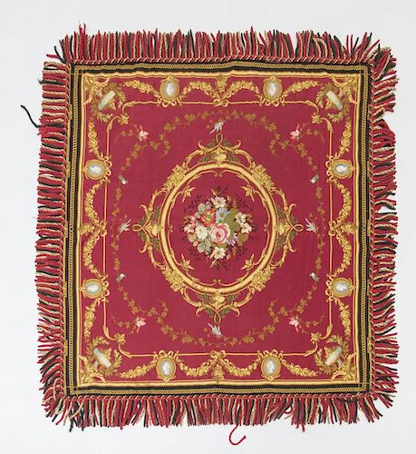 JACQUARD WOVEN TABLE COVER, IN THE FRENCH TASTE