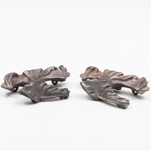 Pair of Hector Guimard for Fontaine Iron Window Handles