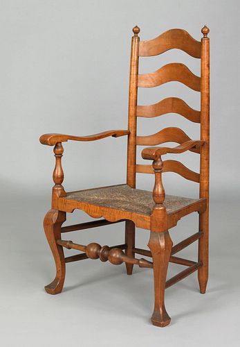 Philadelphia maple armchair, attributed to the wor