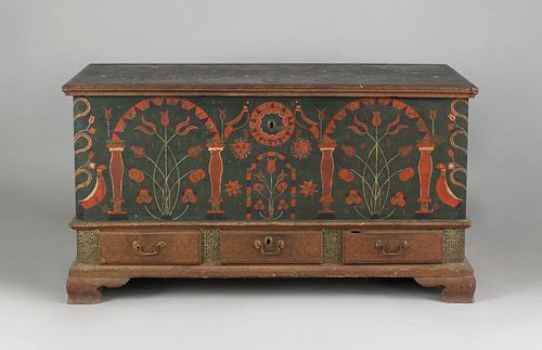 Berks County, Pennsylvania painted dower chest dat