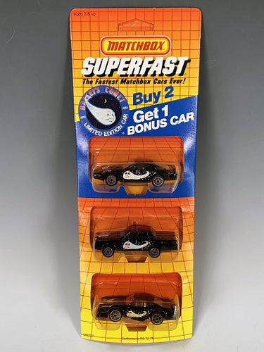 RARE MATCHBOX SUPERFAST HALEYS COMET LIMITED EDITION 3 PACK IN PACKAGE