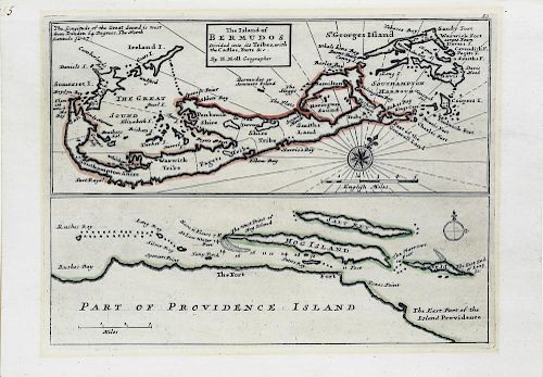 Moll Map of Island of Bermudos