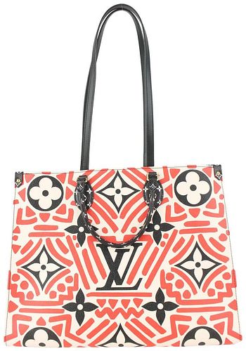  LOUIS VUITTON LIMITED RED MONOGRAM CRAFTY ONTHEGO GM 2WAY TOTE