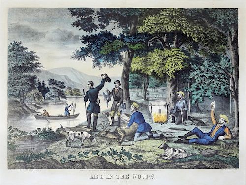 Life in the Woods lithograph