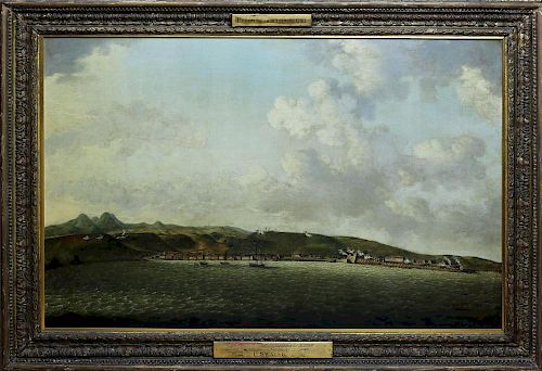 Francis Swaine Oil painting Attack on Fort Martinique