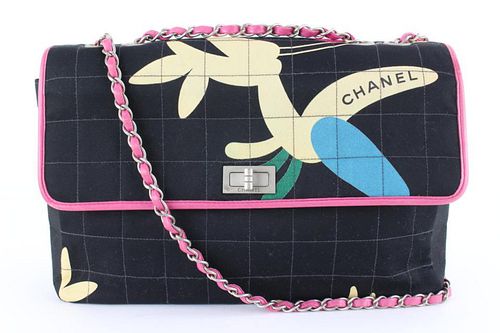  CHANEL LIMITED CHOCOLATE BAR QUILTED JUMBO REISSUE CARGO FLAP 