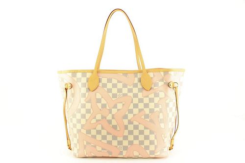  LOUIS VUITTON LIMITED EDITION DAMIER TAHITIENNE NEVERFULL MM NM TOTE