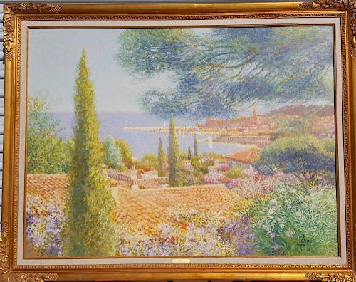 Louis P. Fabien French Belgian Impressionist Painting LARGE