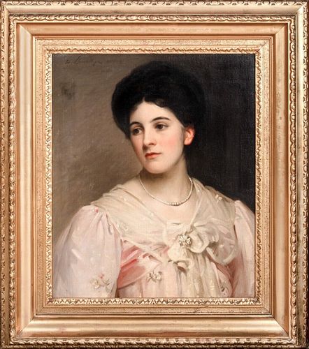 PORTRAIT OF CONSTANCE LUCKOCK OIL PAINTING