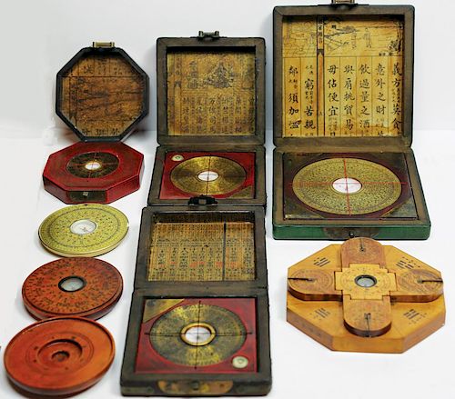 Group Lot of Chinese Compasses