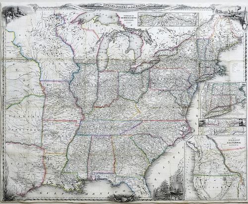 Smith New Map for Travellers through the USA