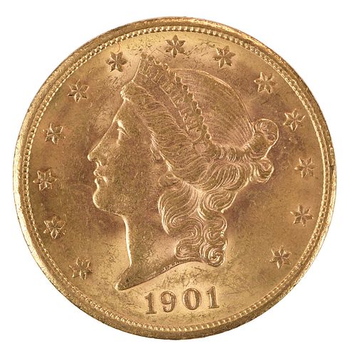 1901-S Liberty Double Eagle Gold Coin 