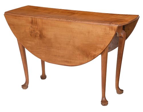 New England Queen Anne Maple Drop Leaf Table