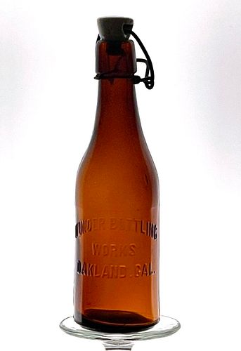 1900 Wunder Bottling Co. (For Henry Meyer Saloon) Beer 6oz Embossed Bottle Oakland California