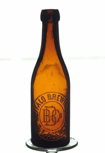 1900 Buffalo Brewing Company Beer 7oz Embossed Bottle Sacramento California