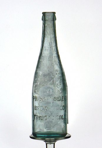 1910 Ph. Schneider Brewing Co. Century Beer 22oz Embossed Bottle Trinidad Colorado