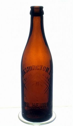 1905 Chr. Heurich Brewing Co. Beer 12oz Embossed Bottle Washington District Of Columbia