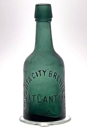 1876 Atlanta City Brewing Co. Beer 10oz Embossed Bottle Atlanta Georgia