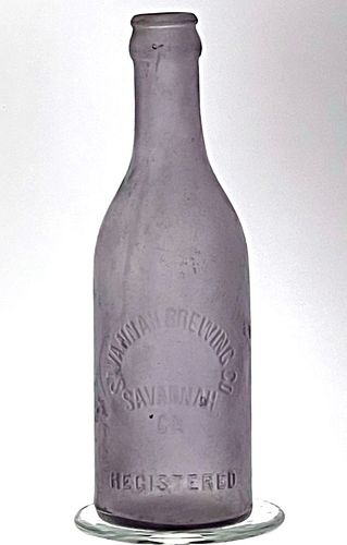 1903 Savannah Brewing Co. Beer 7oz Embossed Bottle Savannah Georgia