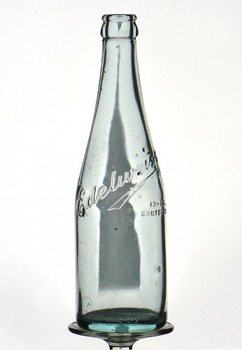 1908 P. Schoenhofen Brewing Co. Edelweiss Beer 13oz Embossed Bottle Chicago Illinois